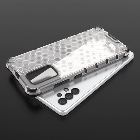 Honeycomb etui pancerny pokrowiec z żelową ramką Samsung Galaxy A03s (166,5) czarny