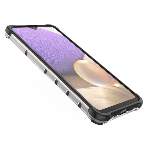 Honeycomb etui pancerny pokrowiec z żelową ramką Samsung Galaxy A03s (166,5) czarny
