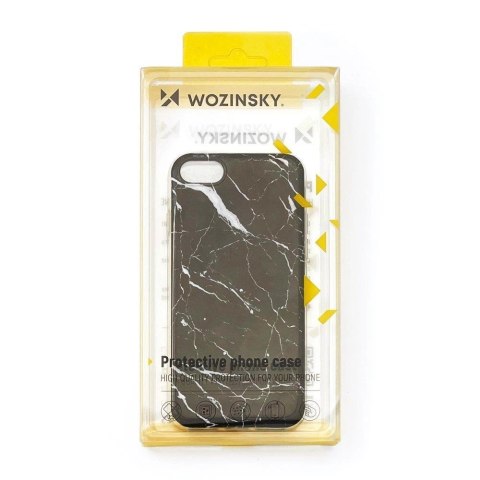 Wozinsky Marble żelowe etui pokrowiec marmur Samsung Galaxy S22 Ultra czarny