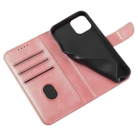 Magnet Case elegancki futerał etui pokrowiec z klapką i funkcją podstawki Samsung Galaxy A03s (166,5) różowy