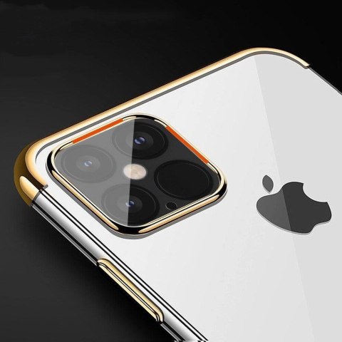 Clear Color case żelowy pokrowiec etui z metaliczną ramką Xiaomi Redmi Note 11 Pro 5G / 11 Pro czerwony