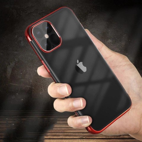 Clear Color case żelowy pokrowiec etui z metaliczną ramką Xiaomi Redmi Note 11 Pro 5G / 11 Pro czerwony