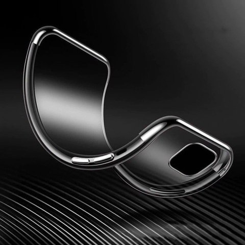 Clear Color case żelowy pokrowiec etui z metaliczną ramką Xiaomi Redmi Note 11 Pro 5G / 11 Pro czerwony