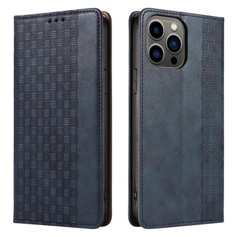 Magnet Strap Case etui do iPhone 13 Pro pokrowiec portfel + mini smycz zawieszka niebieski