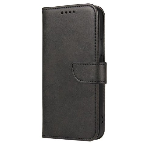 Magnet Case elegancki futerał etui pokrowiec z klapką i funkcją podstawki Oppo Find X5 Pro czarny
