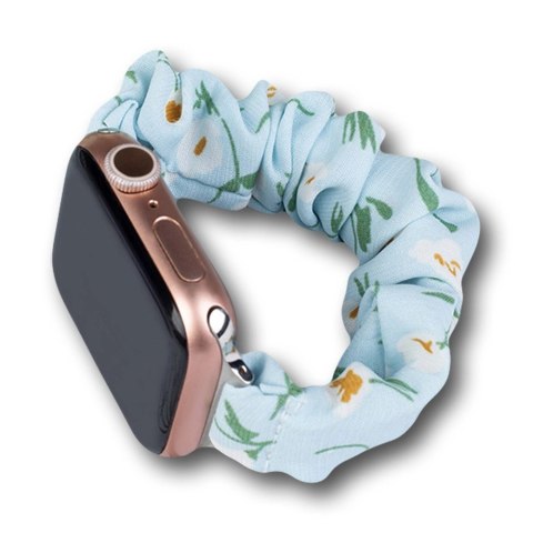 Materiałowa opaska do Apple Watch 38 / 40 / 41 mm pasek bransoleta bransoletka na gumce - niebieska