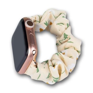 Materiałowa opaska do Apple Watch 42 / 44 / 45 mm pasek bransoleta bransoletka na gumce - żółta