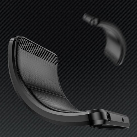 Carbon Case etui iPhone 14 Pro elastyczny żelowy pokrowiec na tył plecki czarny