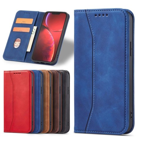 Magnet Fancy Case etui iPhone 14 Pro Max pokrowiec z klapką portfel podstawka niebieskie
