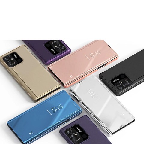 Clear View Case etui Xiaomi Redmi 10C pokrowiec z klapką czarne