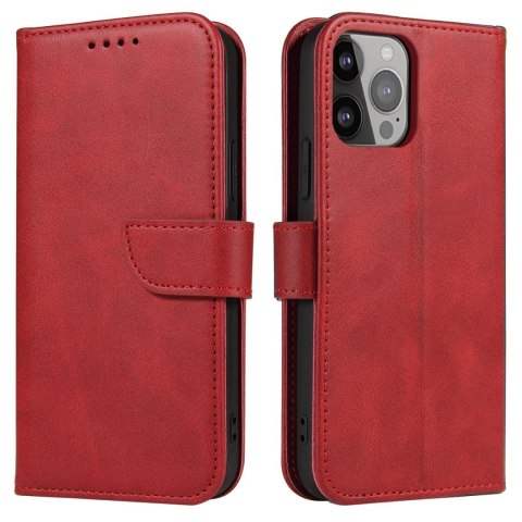 Magnet Case etui Samsung Galaxy S23+ pokrowiec z klapką portfel podstawka czerwone