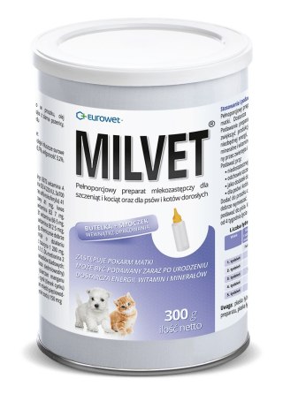 Eurowet Milvet Mleko Zastępcze Dla Szczeniąt I Kociąt 300g