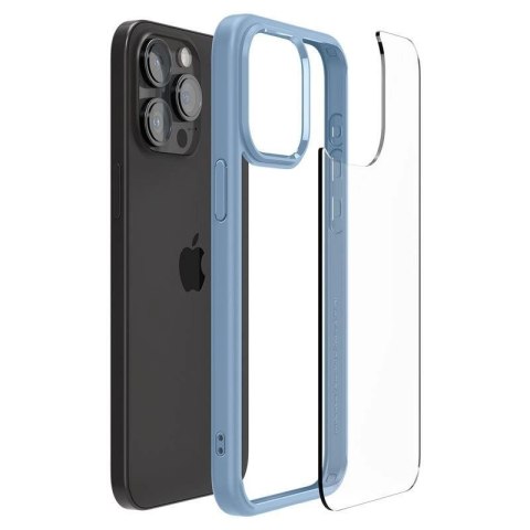 Etui Spigen Crystal Hybrid na iPhone 15 Pro Max - przezroczysto-niebieskie