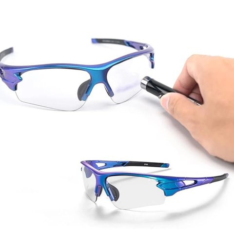 Okulary rowerowe Rockbros 10069 UV400 - niebieskie