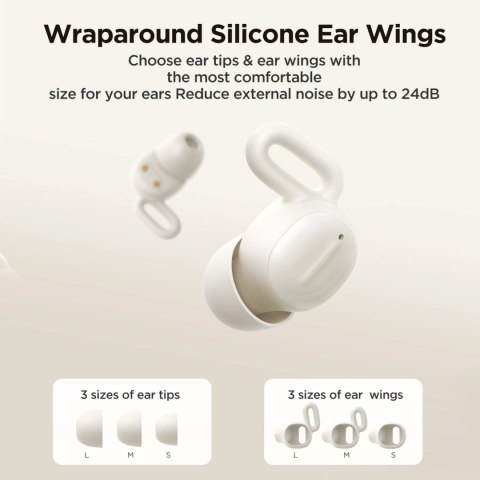 Słuchawki bezprzewodowe TWS Joyroom JR-TS1 Cozydots Series do spania ANC Bluetooth 5.3 - czarne