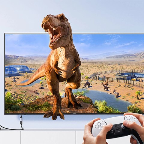 Kabel Ugreen HD165 HDMI (męski) / HDMI (żeński) 8K 0.15m - szary