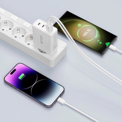 Ładowarka Tech-Protect NC100W-GAN sieciowa GaN 3x USB-C PD 100W / USB-A QC 3.0 - czarna