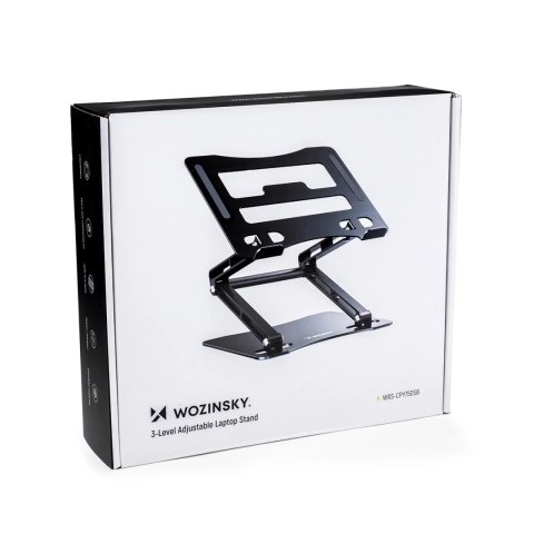 Podstawka pod laptopa, tablet Wozinsky WRS-CPY75DSB aluminiowa + Gratis! podstawka do smartfona - czarna