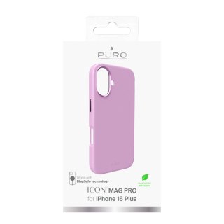 Etui silikonowe Puro Icon Mag Pro MagSafe do iPhone 16 Plus - różowe