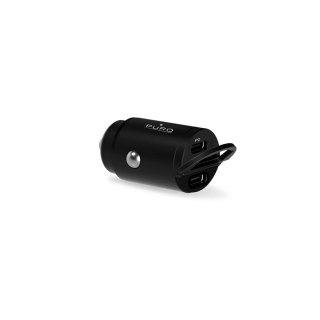 Ładowarka samochodowa Puro Mini 30W Power Delivery 2 x USB-C - czarna