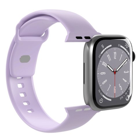 Pasek silikonowy Puro Icon do Apple Watch 42 / 44 / 45 / 49 mm - lawendowy (2 szt.)