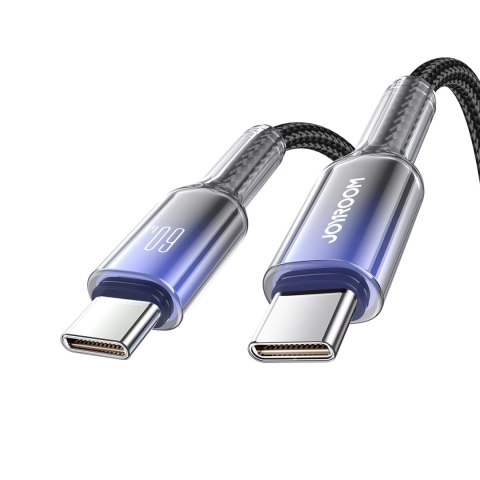 Kabel Joyroom S-A42 Crystal-Clear Series 60W USB-C - USB-C 1,2m - czarny