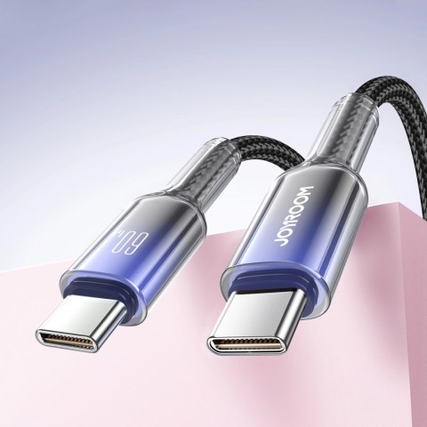 Kabel Joyroom S-A42 Crystal-Clear Series 60W USB-C - USB-C 1,2m - czarny