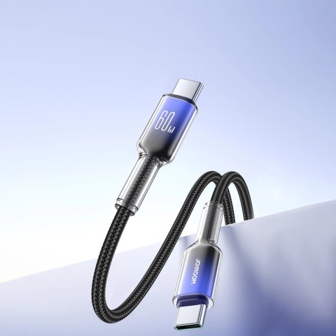 Kabel Joyroom S-A42 Crystal-Clear Series 60W USB-C - USB-C 1,2m - czarny