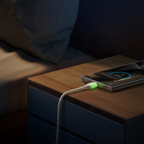 Kabel Joyroom S-A53 3A USB-A - USB-C z fluorescencyjną końcówką 1,2 m - beżowy