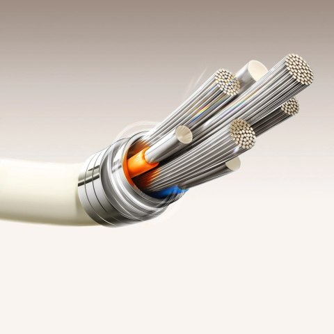 Kabel Joyroom S-A53 3A USB-A - USB-C z fluorescencyjną końcówką 1,2 m - beżowy