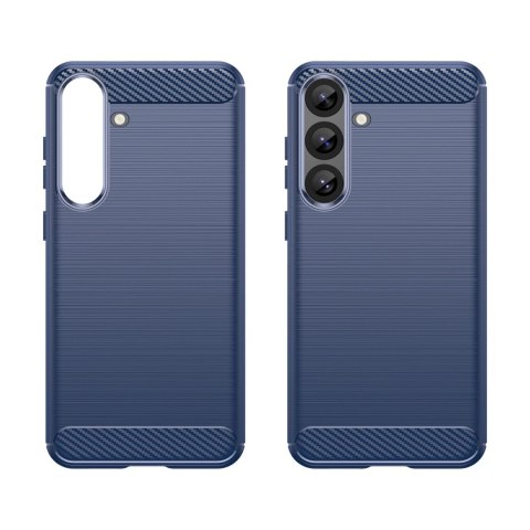 Etui silikonowe Carbon Case do Samsung Galaxy S25+ - niebieskie