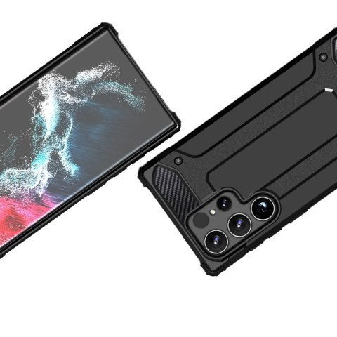 Hybrid Armor etui na Samsung Galaxy S25 Ultra pancerny hybrydowy pokrowiec - czarne