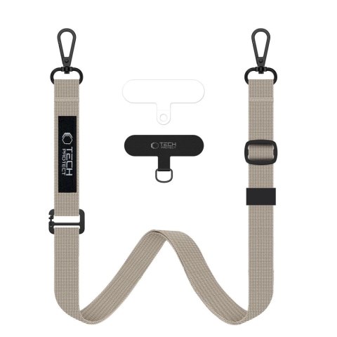 Smycz Tech-Protect C65 Rope Crossbody - beżowa