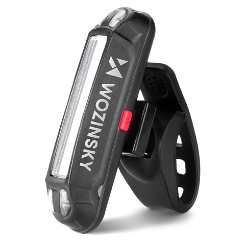 Zestaw lampek rowerowych Wozinsky WSBLB2 przednia (400 lm) USB-C i tylna USB micro - czarny