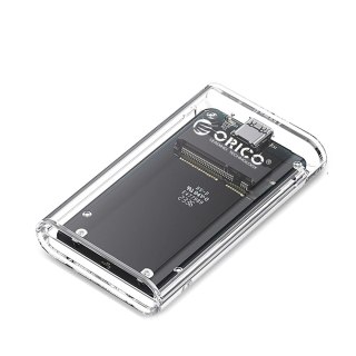 Kieszeń dyskowa Orico TC10-MS MSATA USB-C 3.2 5Gb/s - przezroczysta