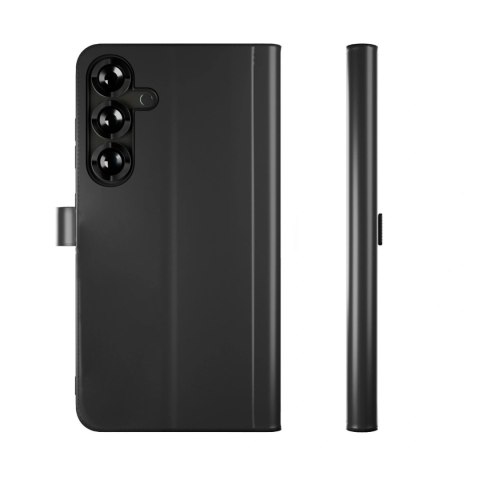 Etui z ekoskóry Puro Booklet Case z klapką i portfelem do Samsung Galaxy S25 - czarne