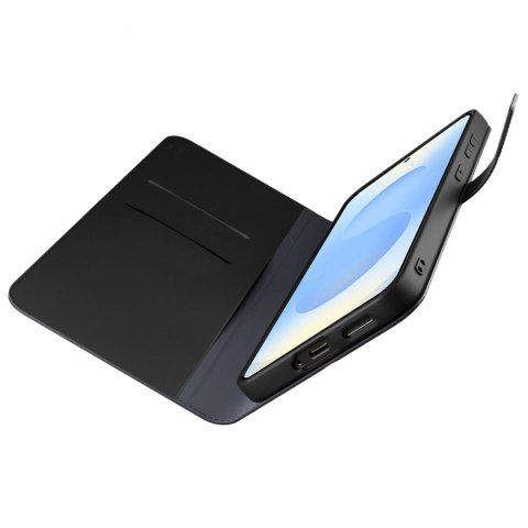 Etui z ekoskóry Puro Booklet Case z klapką i portfelem do Samsung Galaxy S25 - czarne