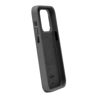 Etui silikonowe Puro Icon Mag Pro z MagSafe z metalowymi przyciskami na iPhone 15 Plus - czarne