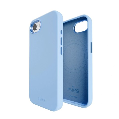 Etui silikonowe Puro Icon Mag Pro MagSafe do iPhone 16e/17e - niebieskie
